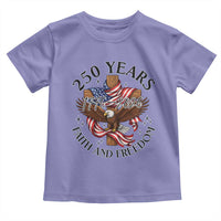 250 Years Faith And Freedom Toddler T Shirt Patriotic Christian Eagle