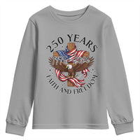 250 Years Faith And Freedom Youth Sweatshirt Patriotic Christian Eagle
