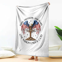 Patriotic Eagle Cross One Nation Under God Throw Blanket 250th Anniversary