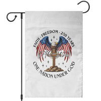 Patriotic Eagle Cross One Nation Under God Garden Flag 250th Anniversary