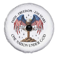 Patriotic Eagle Cross One Nation Under God Spare Tire Cover 250th Anniversary