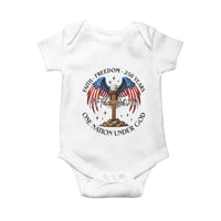 Patriotic Eagle Cross One Nation Under God Baby Onesie 250th Anniversary