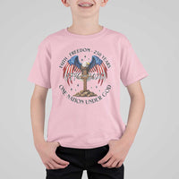 Patriotic Eagle Cross One Nation Under God T Shirt For Kid 250th Anniversary