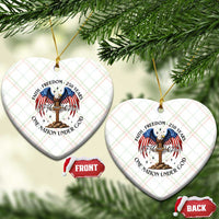 Patriotic Eagle Cross One Nation Under God Ceramic Ornament 250th Anniversary