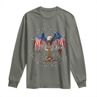 Patriotic Eagle Cross One Nation Under God Long Sleeve Shirt 250th Anniversary