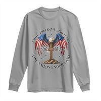 Patriotic Eagle Cross One Nation Under God Long Sleeve Shirt 250th Anniversary