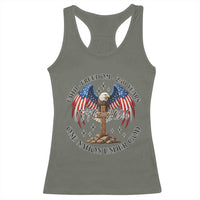 Patriotic Eagle Cross One Nation Under God Racerback Tank Top 250th Anniversary