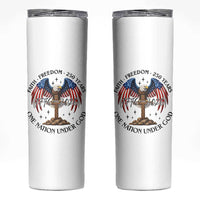 Patriotic Eagle Cross One Nation Under God Skinny Tumbler 250th Anniversary