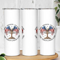 Patriotic Eagle Cross One Nation Under God Skinny Tumbler 250th Anniversary