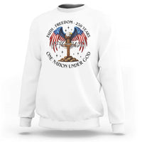 Patriotic Eagle Cross One Nation Under God Sweatshirt 250th Anniversary