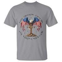 Patriotic Eagle Cross One Nation Under God T Shirt 250th Anniversary
