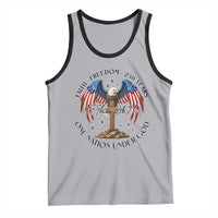 Patriotic Eagle Cross One Nation Under God Tank Top 250th Anniversary