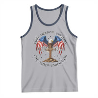 Patriotic Eagle Cross One Nation Under God Tank Top 250th Anniversary