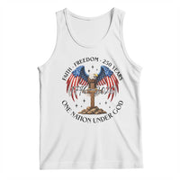 Patriotic Eagle Cross One Nation Under God Tank Top 250th Anniversary