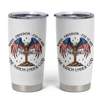 Patriotic Eagle Cross One Nation Under God Tumbler Cup 250th Anniversary
