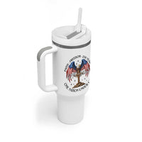 Patriotic Eagle Cross One Nation Under God Tumbler With Handle 250th Anniversary