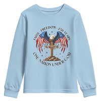 Patriotic Eagle Cross One Nation Under God Youth Sweatshirt 250th Anniversary