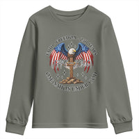 Patriotic Eagle Cross One Nation Under God Youth Sweatshirt 250th Anniversary