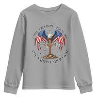 Patriotic Eagle Cross One Nation Under God Youth Sweatshirt 250th Anniversary