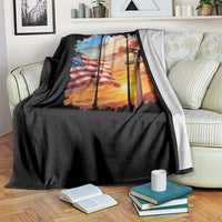 Faith And Freedom Christian American Flag Eagle Throw Blanket American Faith Pride