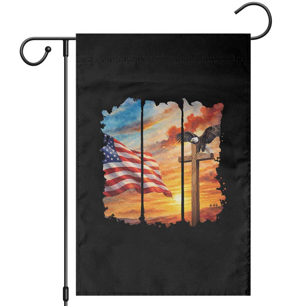 Faith And Freedom Christian American Flag Eagle Garden Flag American Faith Pride