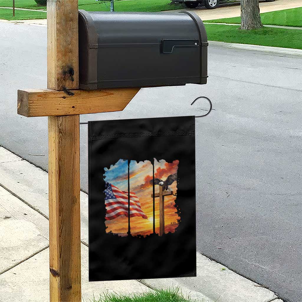 Faith And Freedom Christian American Flag Eagle Garden Flag American Faith Pride