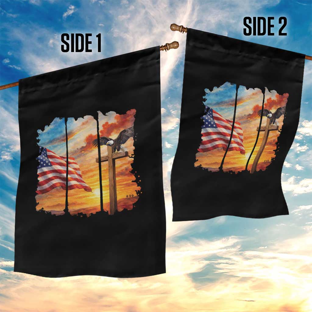 Faith And Freedom Christian American Flag Eagle Garden Flag American Faith Pride