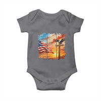 Faith And Freedom Christian American Flag Eagle Baby Onesie American Faith Pride