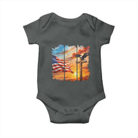 Faith And Freedom Christian American Flag Eagle Baby Onesie American Faith Pride