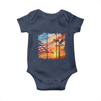Faith And Freedom Christian American Flag Eagle Baby Onesie American Faith Pride