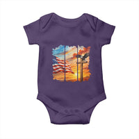 Faith And Freedom Christian American Flag Eagle Baby Onesie American Faith Pride