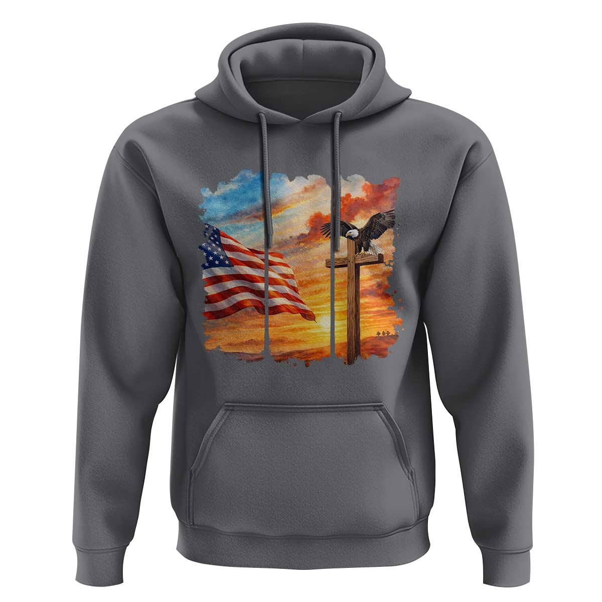 Faith And Freedom Christian American Flag Eagle Hoodie American Faith Pride