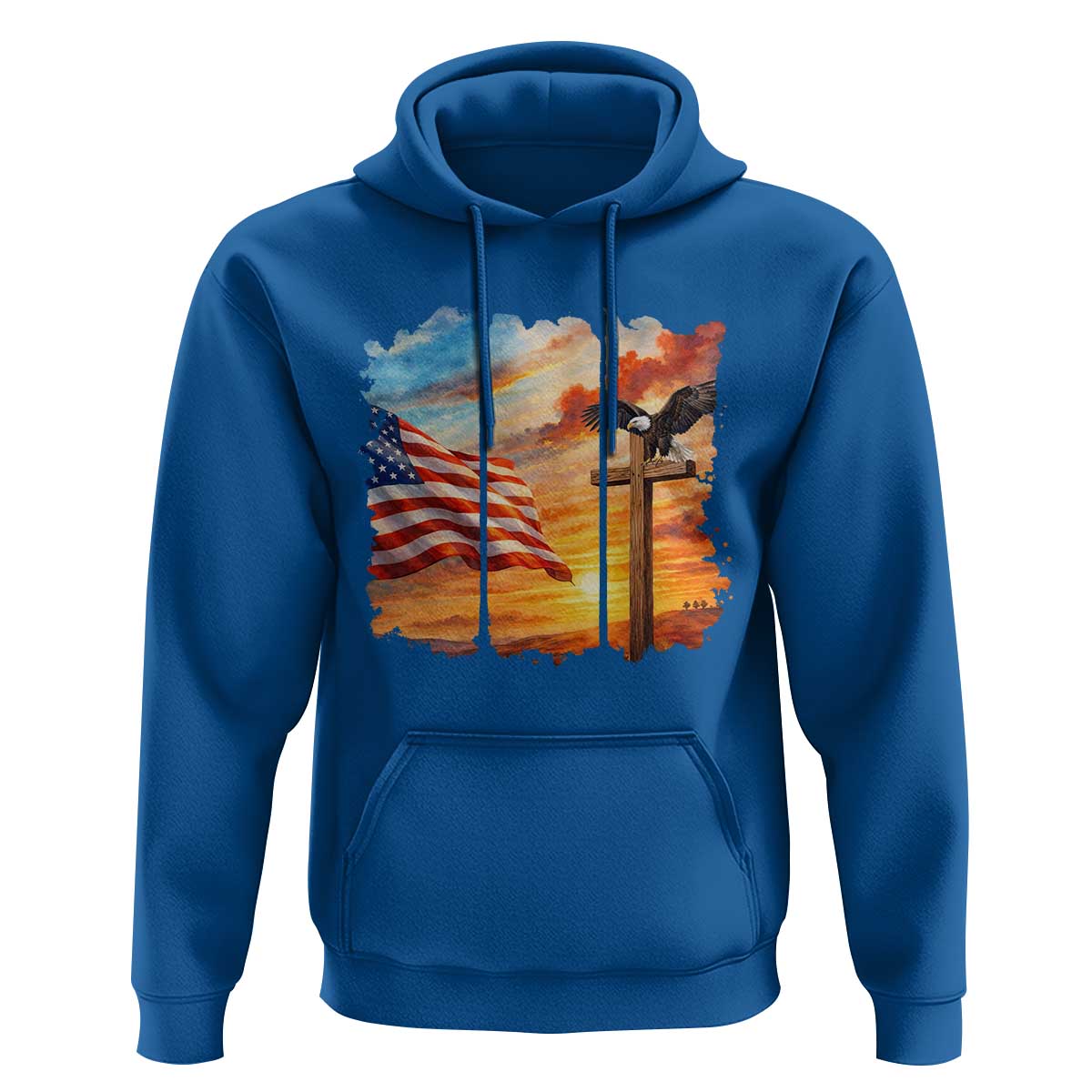 Faith And Freedom Christian American Flag Eagle Hoodie American Faith Pride