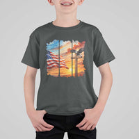 Faith And Freedom Christian American Flag Eagle T Shirt For Kid American Faith Pride