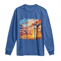 Faith And Freedom Christian American Flag Eagle Long Sleeve Shirt American Faith Pride