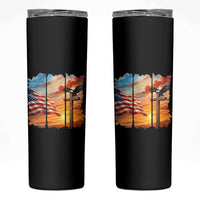 Faith And Freedom Christian American Flag Eagle Skinny Tumbler American Faith Pride