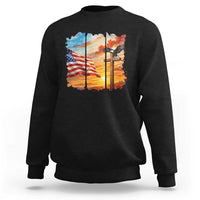 Faith And Freedom Christian American Flag Eagle Sweatshirt American Faith Pride