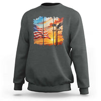 Faith And Freedom Christian American Flag Eagle Sweatshirt American Faith Pride