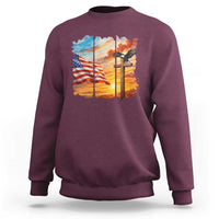 Faith And Freedom Christian American Flag Eagle Sweatshirt American Faith Pride