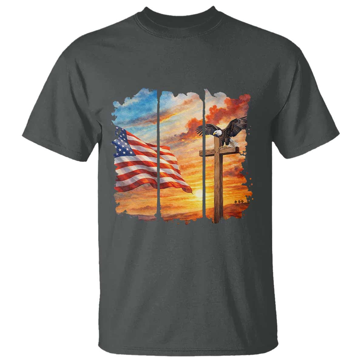 Faith And Freedom Christian American Flag Eagle T Shirt American Faith Pride