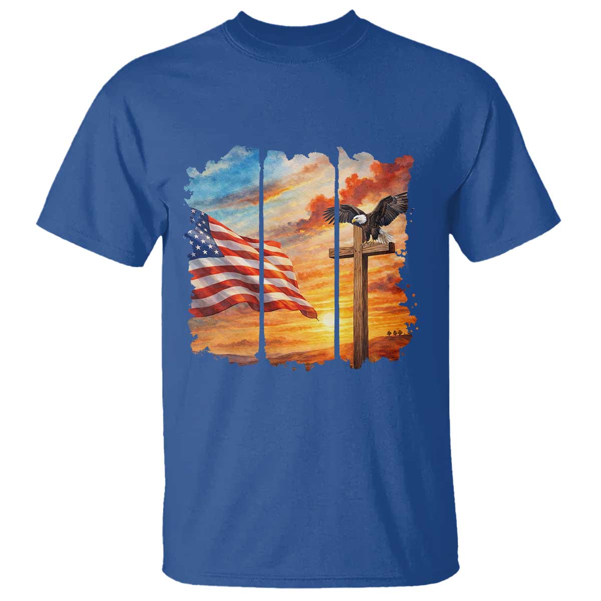 Faith And Freedom Christian American Flag Eagle T Shirt American Faith Pride