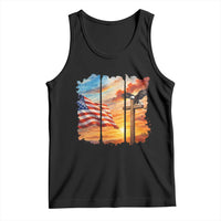 Faith And Freedom Christian American Flag Eagle Tank Top American Faith Pride