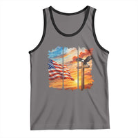 Faith And Freedom Christian American Flag Eagle Tank Top American Faith Pride