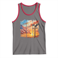 Faith And Freedom Christian American Flag Eagle Tank Top American Faith Pride