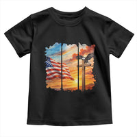 Faith And Freedom Christian American Flag Eagle Toddler T Shirt American Faith Pride