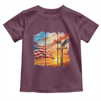 Faith And Freedom Christian American Flag Eagle Toddler T Shirt American Faith Pride