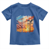 Faith And Freedom Christian American Flag Eagle Toddler T Shirt American Faith Pride