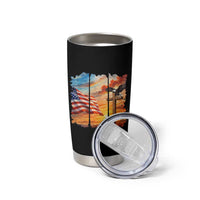 Faith And Freedom Christian American Flag Eagle Tumbler Cup American Faith Pride