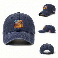 Faith And Freedom Christian American Flag Eagle Washed Cotton Baseball Cap American Faith Pride