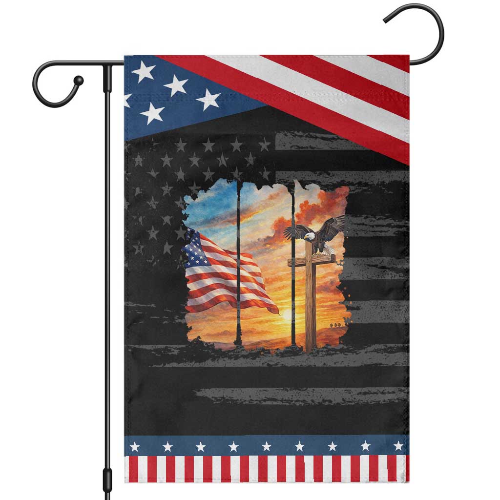 Faith And Freedom Christian American Flag Eagle Garden Flag American Faith Pride